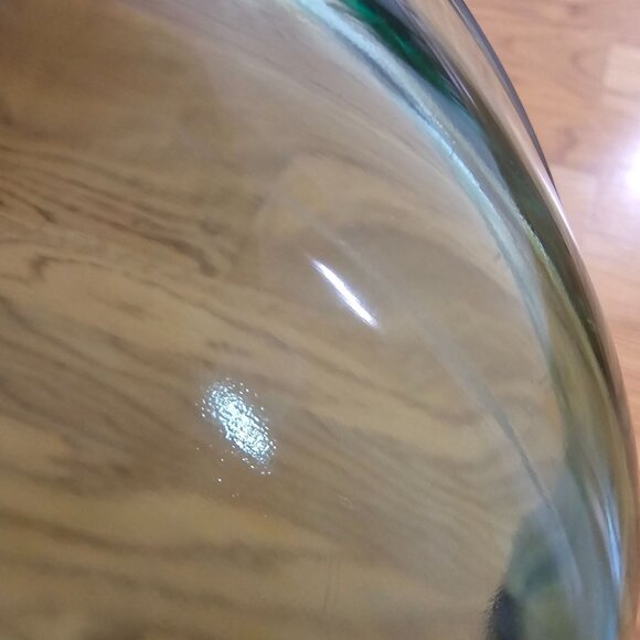 Anchor Hocking Green Pie Plate 9" glass dish 1qt scalloped edges bakeware - Picture 6 of 6